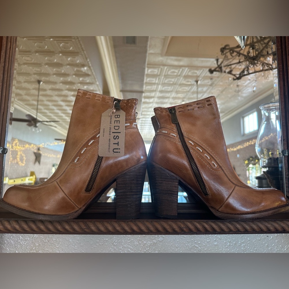 BED|STU Brown Leather Heeled Boots